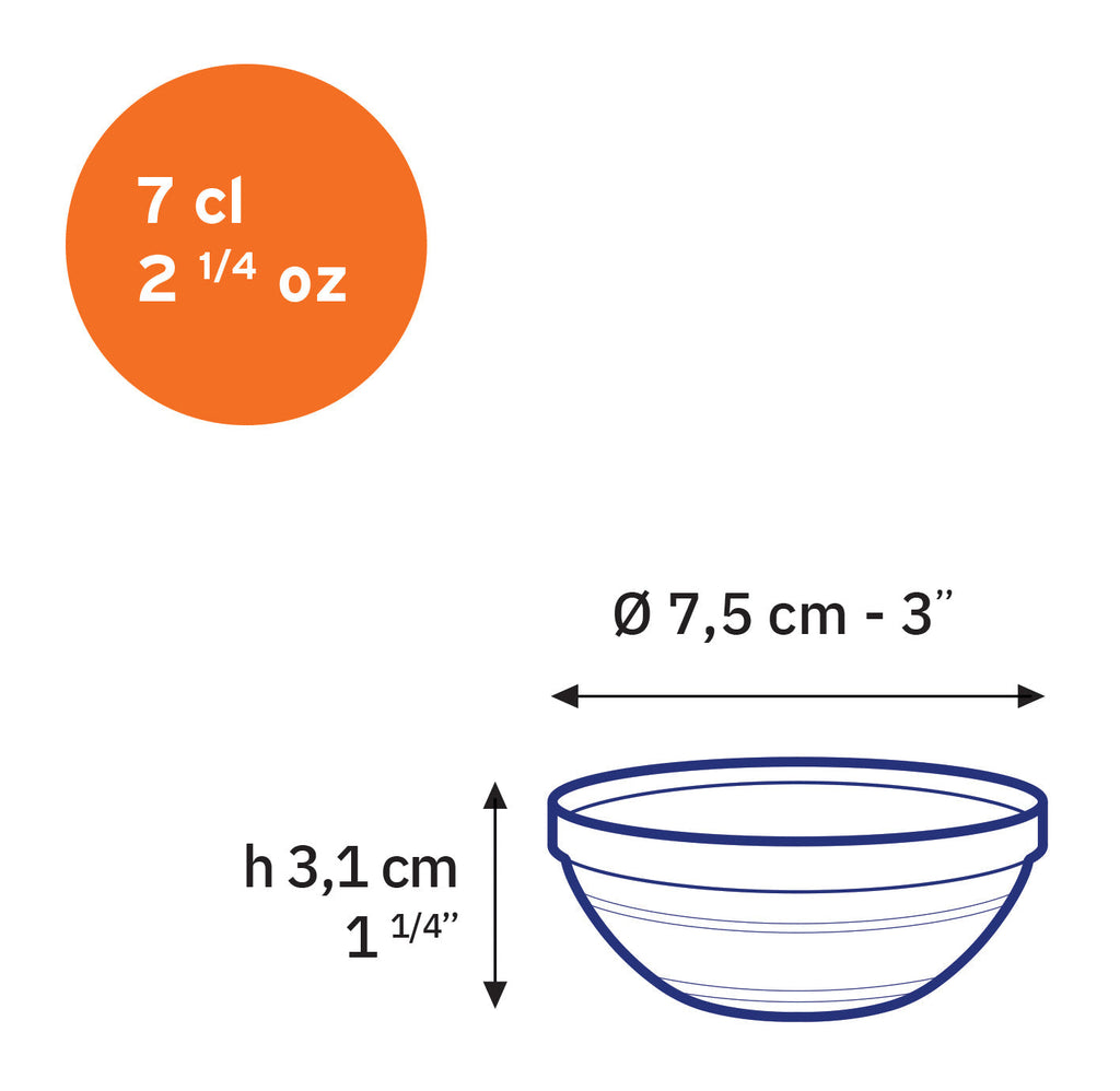 Le Gigogne® Clear Stackable Glass Bowl Set, Set of 9