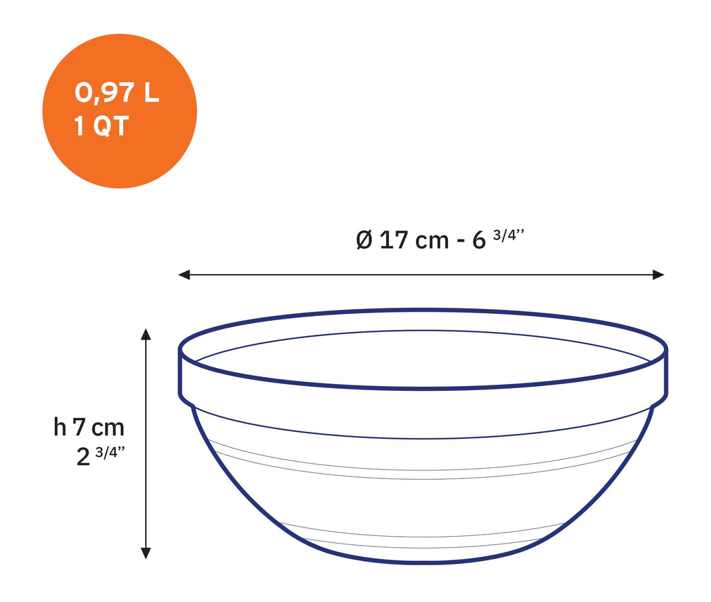 Le Gigogne® Clear Stackable Glass Bowl Set, Set of 9