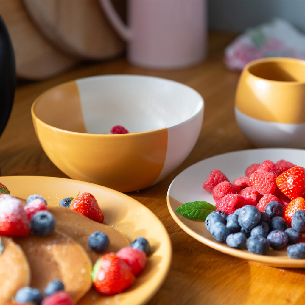 16.5cm Colour Block Stoneware Cereal Bowl