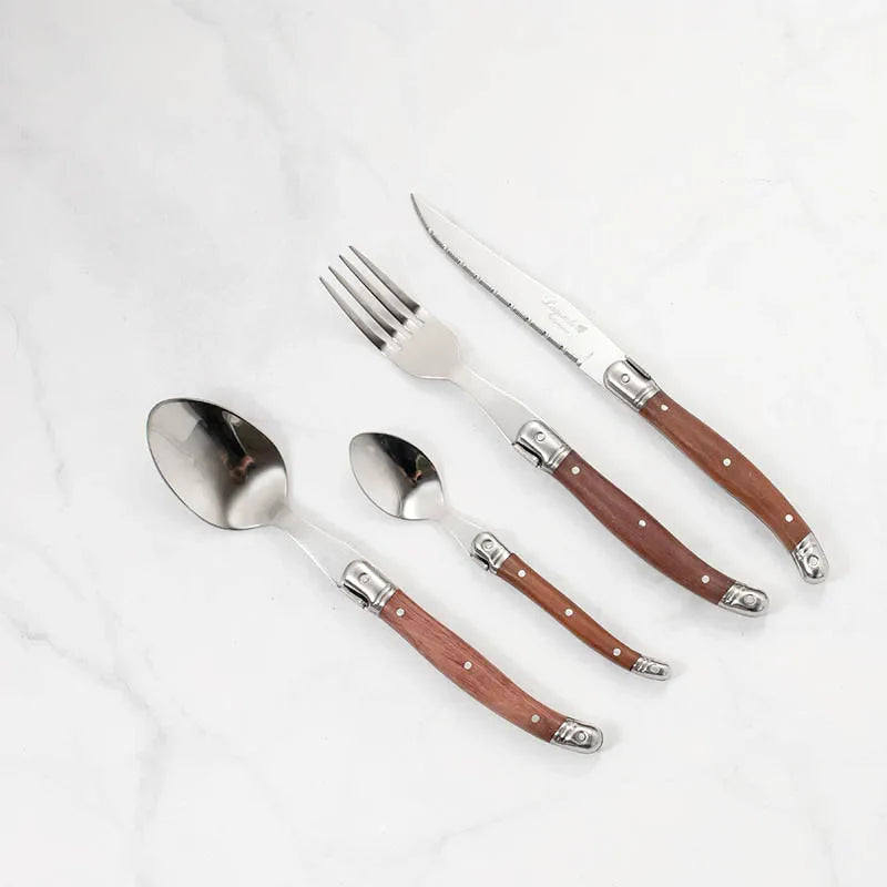 Heritage  Laguiole Wood & Stainless Steel Cutlery Set