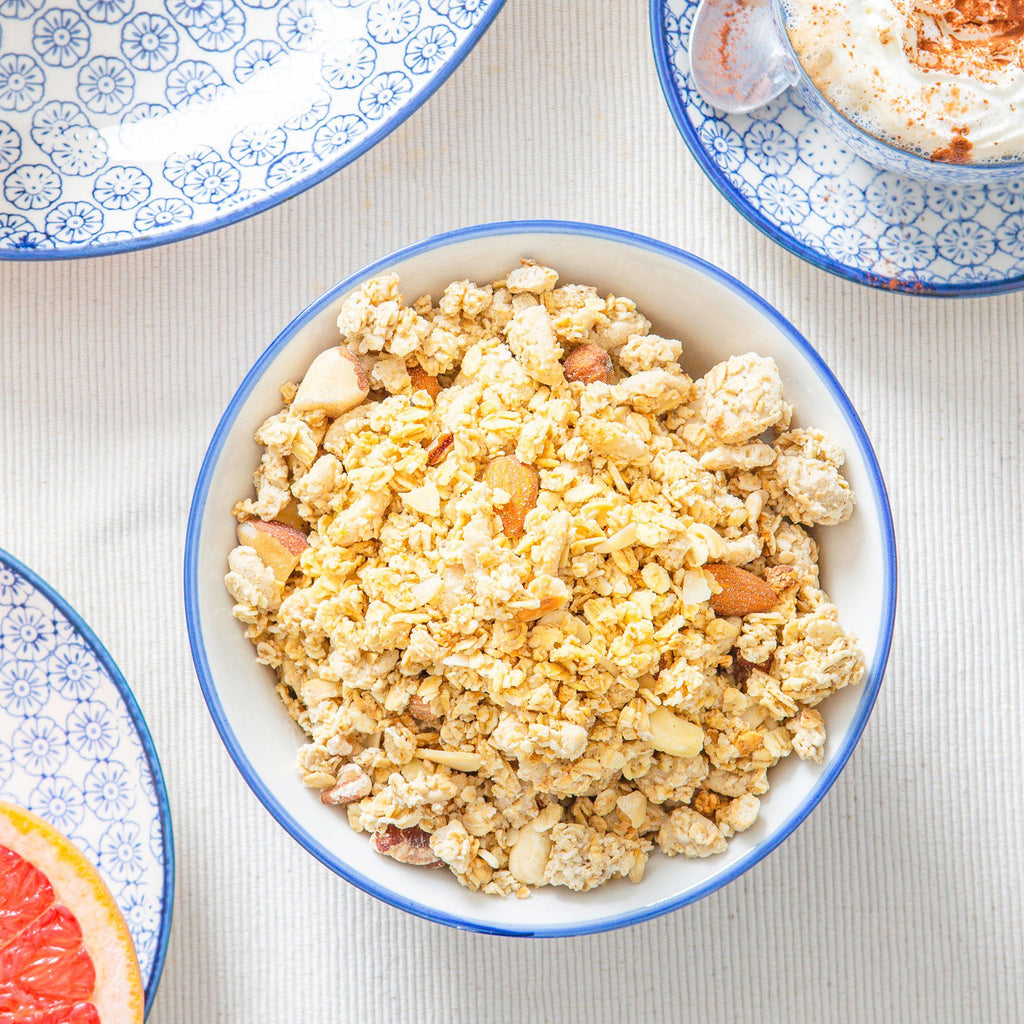 16cm Hand Printed Stoneware Cereal Bowls - Pack of Six