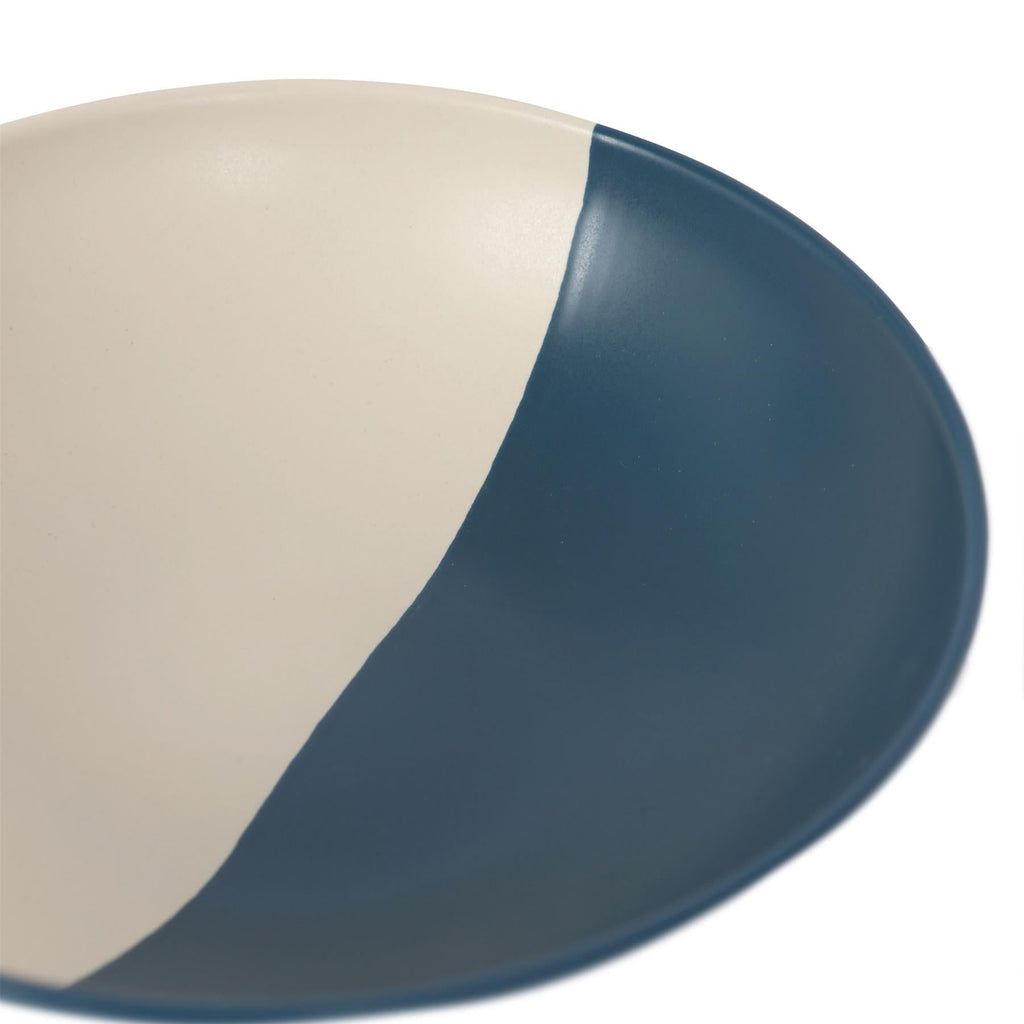 Colour Block Stoneware Pasta Bowls - 20.5cm - Pack of 4