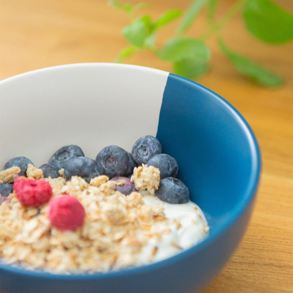 16.5cm Colour Block Stoneware Cereal Bowls - Pack of 4