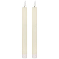 Luxe Collection Natural Glow LED Dinner Candles | Ivory | 2x25cm