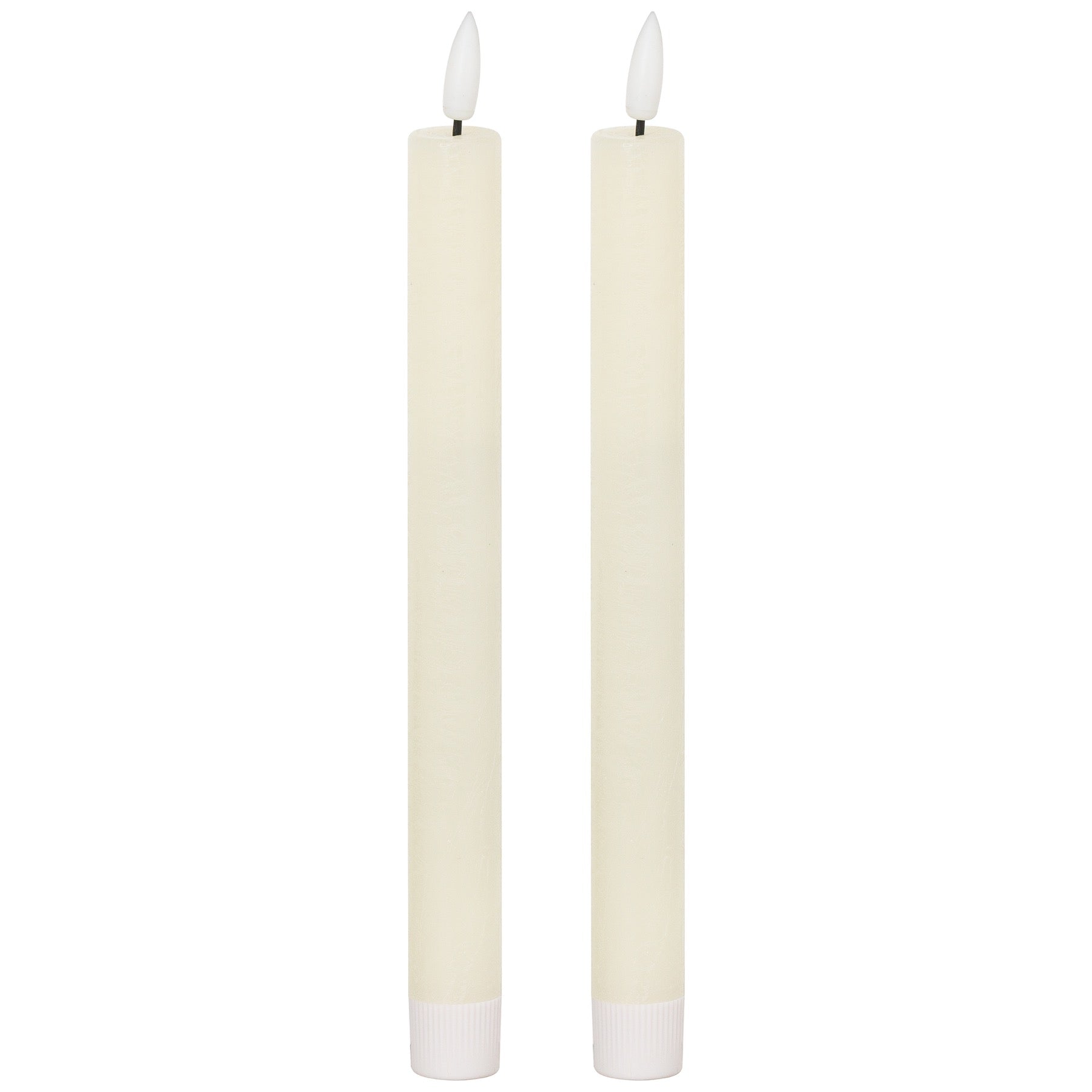 Luxe Collection Natural Glow LED Dinner Candles | Ivory | 2x25cm