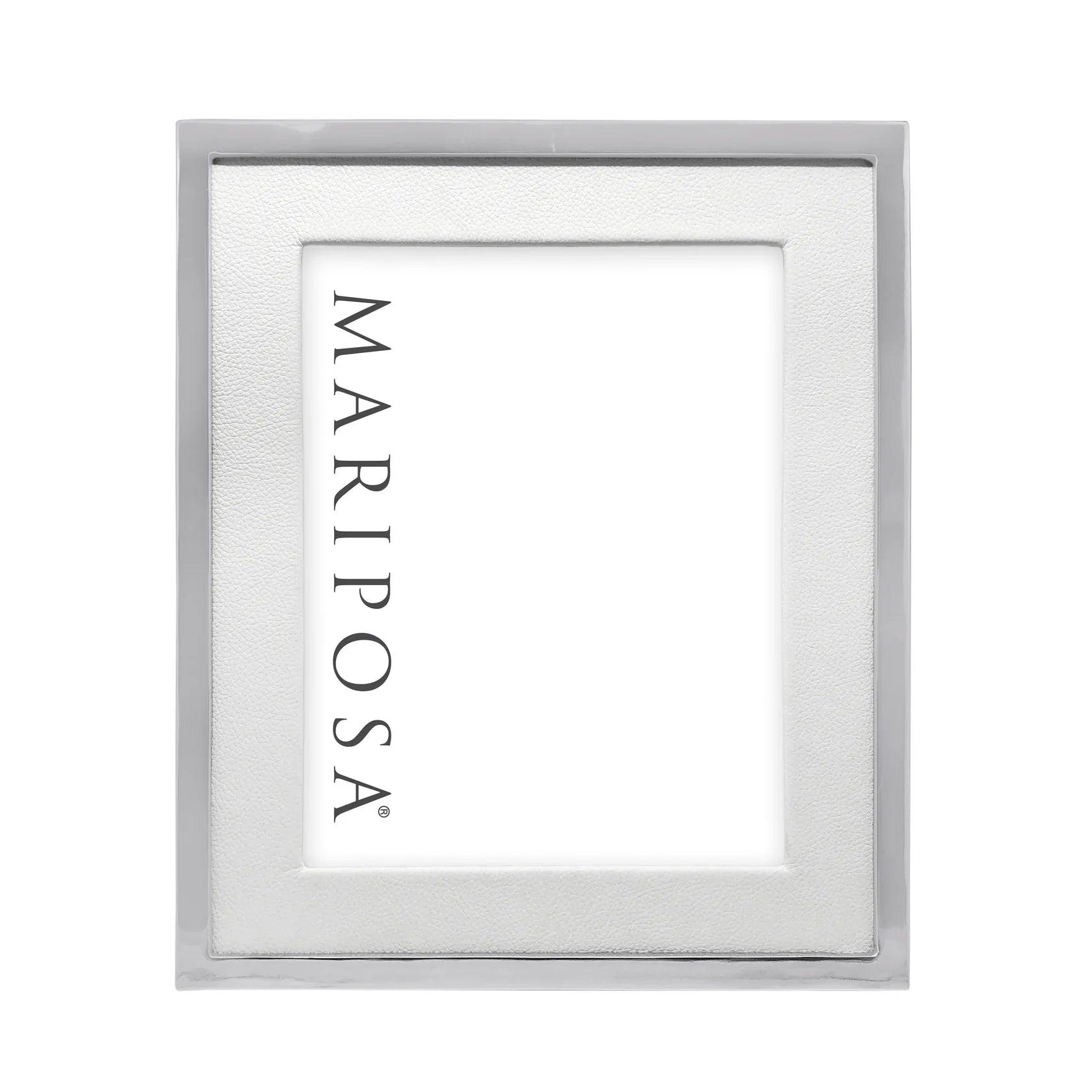 White Leather Frame- 8x10